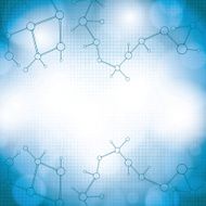 Molecule blue background N4
