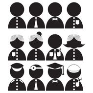 icon set of professions vector illustration