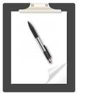 abstract list icon with pen vector illustration on business theme N2
