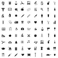 Black vector icons set