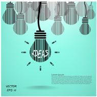 creative light bulb background and business concept