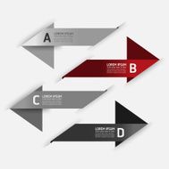 Modern Design info graphics arrow banner style N4