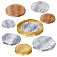 UK Coins Side view