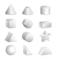 Basic 3d figures in vector