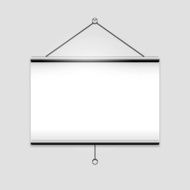 White screen projector clean background N2