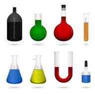 Science Chemical Lab Equipments in Vector