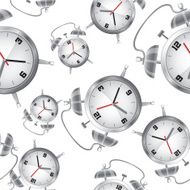 Scattered Seamless Alarm Clock Pattern