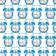Seamless Alarm Clock Pattern - hald-drop Rows