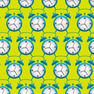 Seamless Alarm Clock Pattern - hald-drop Rows N2