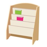wooden bookshelf