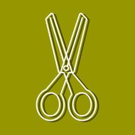 Scissor icon logo