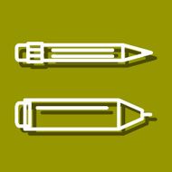 Permanent marker and pencil