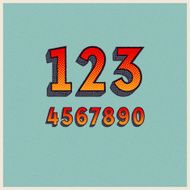 Retro Font with Halftone Dots N3