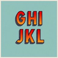 Retro Font with Halftone Dots N5