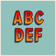 Retro Font with Halftone Dots N6