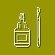 Glue tube and brush