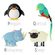 Alphabet with animals from P to S Set 2