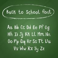 Hand Drawn White Calligraphic Font on Green Chalkboard N2