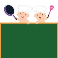 Little baby chefs with board N2