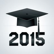 Vector Class of 2015 Graduation Cap Illustration