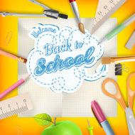 Back to school - School supplies EPS 10