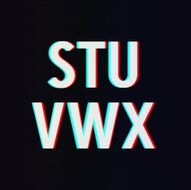 Vector Font with TV Stereo Effect From S to X
