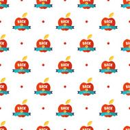 apples and inscriptions pattern