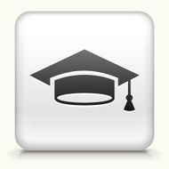 Square Button with Graduation Cap N2