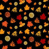 Bright Autumn Leaves Seamless Pattern