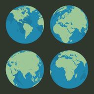 earth globe angles