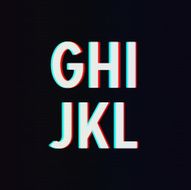 Vector Font with TV Stereo Effect From G to L