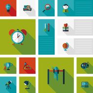 back to school flat ui background eps10 N59