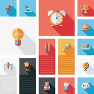 back to school flat ui background eps10 N60