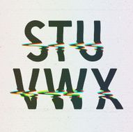 Vector CMYK Print Distortion Font from S to X