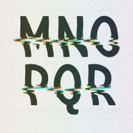 Vector CMYK Print Distortion Font from M to R