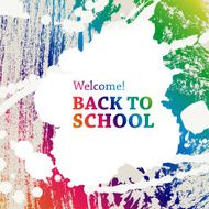 Welcome back to school on blots background