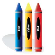 Crayons in Primary Colours