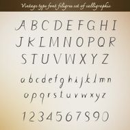Vintage type font filigree set of calligraphic style Vector Illu N2