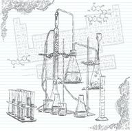 Chemistry Lab Doodle N2