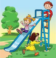 Children Having Fun on Playground N2