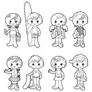 Summer kids coloring set N2
