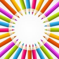 Multicolor pencil circle