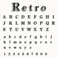 Retro type font N7
