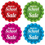Back to school sale tags Special offer stickers