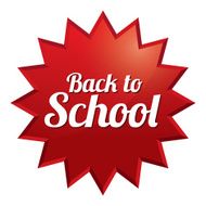 Back to school price tag Sticker with texture