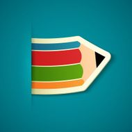 Paper pencil sticker