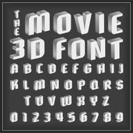 Retro type font vintage typography with movie style