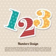 Colors numbers Vector Illustration