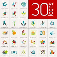 Logo element and Abstract web Icon set