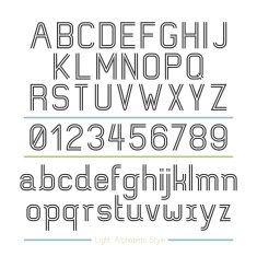 Alphabet Line stripes style